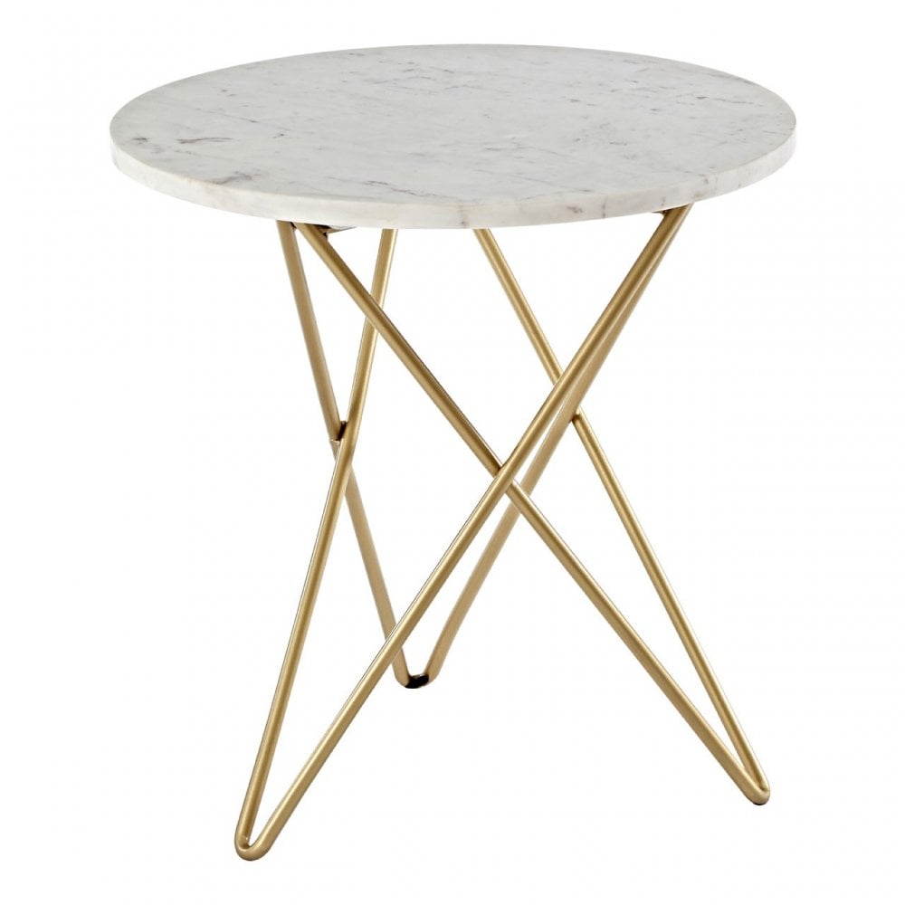 Nirav Geometric Shape Legs Table  White