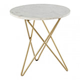 Nirav Geometric Shape Legs Table  White