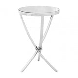Matayo Chrome Pinched Side Table Silver