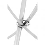 Matayo Chrome Pinched Side Table Silver