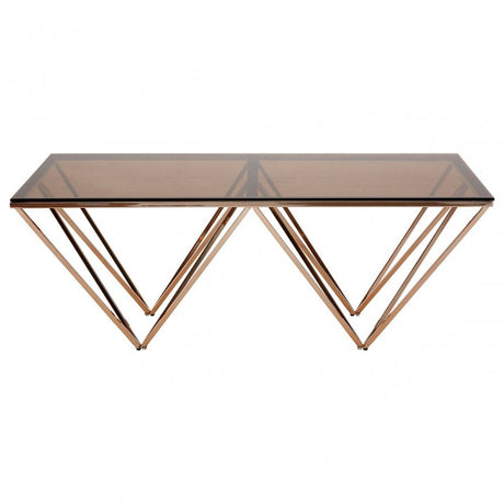 Matayo Champagne Metal Legs Coffee Table Gold