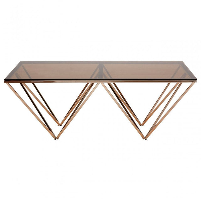 Matayo Champagne Metal Legs Coffee Table Gold