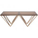 Matayo Champagne Metal Legs Coffee Table Gold