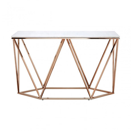 Matayo Rectangular Console Table White