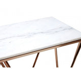 Matayo Rectangular Console Table White