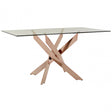 Matayo Rectangular Rose Gold Dining Table Rose Gold