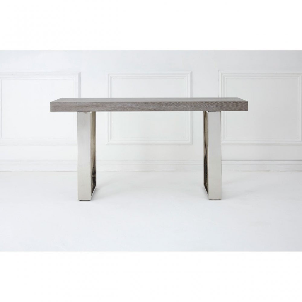 Grey Elm Wood Console Table Grey