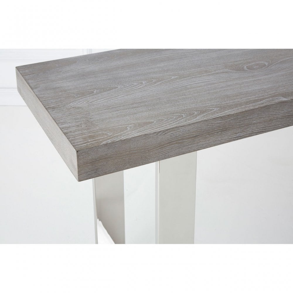 Grey Elm Wood Console Table Grey
