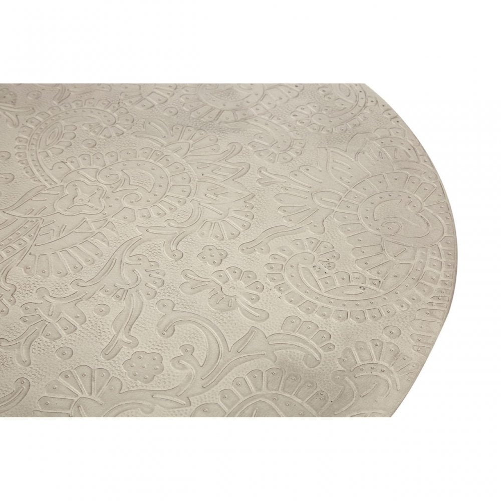 Wulah Carve Side Table White