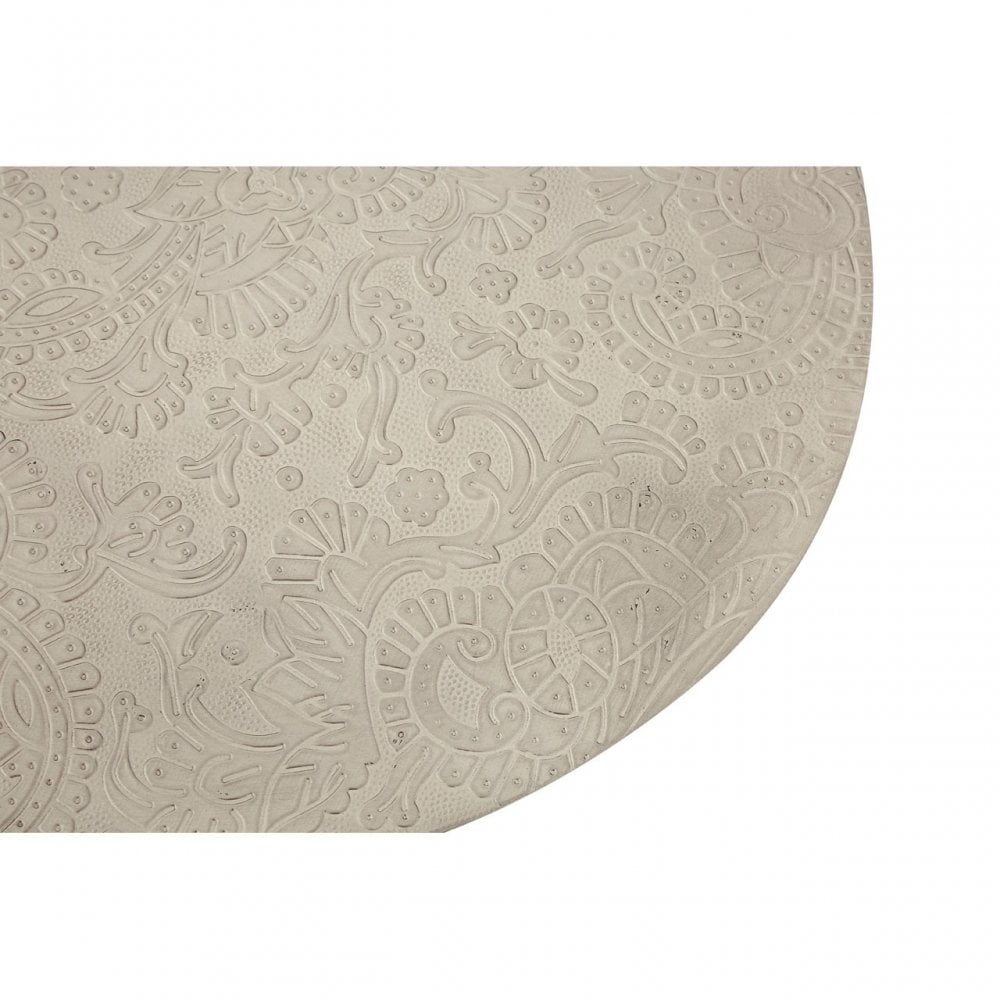 Wulah Carve Side Table White