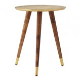 Wulah Carve Side Table Gold