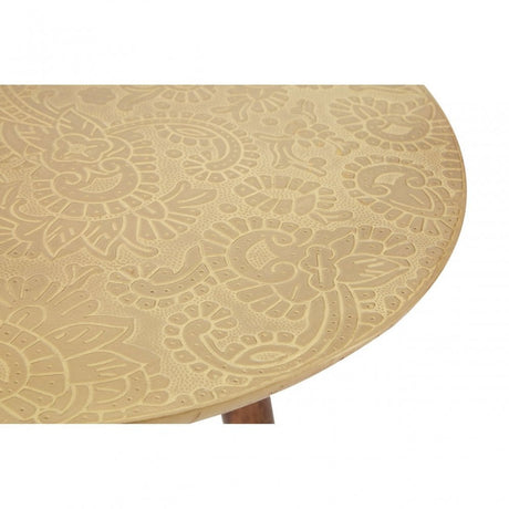 Wulah Carve Side Table Gold