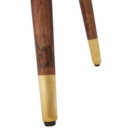 Wulah Carve Side Table Gold