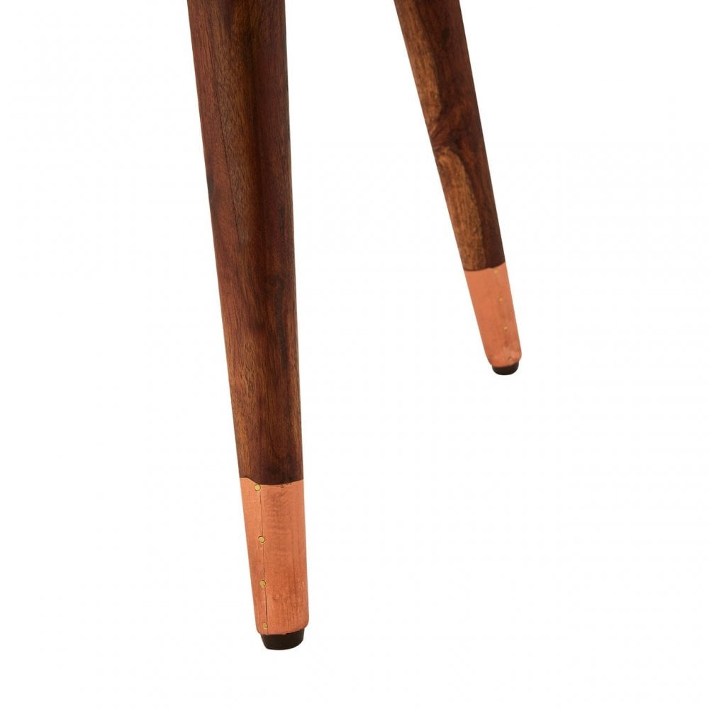 Wulah Carve Side Table Copper