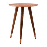 Wulah Carve Side Table Copper