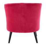 Round Pink Plush Velvet Armchair Pink