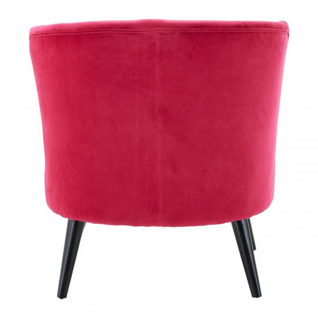 Round Pink Plush Velvet Armchair Pink