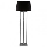 Dankel Nickel Finish Rectangular Floor Lamp Silver