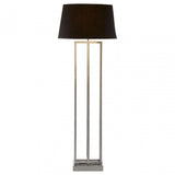 Dankel Nickel Finish Rectangular Floor Lamp Silver