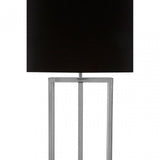Dankel Nickel Finish Rectangular Floor Lamp Silver