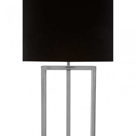 Dankel Nickel Finish Rectangular Floor Lamp Silver