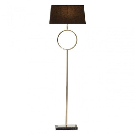 Dankel Floor Lamp with Stone Base Silver