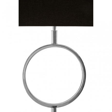 Dankel Floor Lamp with Stone Base Silver