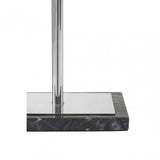 Dankel Floor Lamp with Stone Base Silver