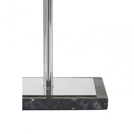 Dankel Floor Lamp with Stone Base Silver