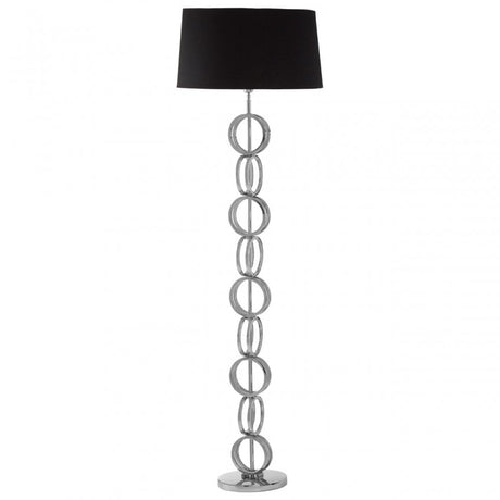 Dankel Floor Lamp with Multi Ring Base Silver