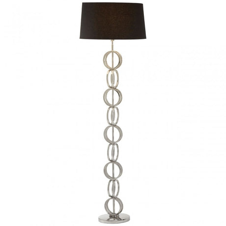 Dankel Floor Lamp with Multi Ring Base Silver