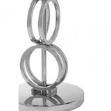 Dankel Floor Lamp with Multi Ring Base Silver
