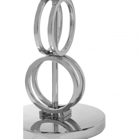 Dankel Floor Lamp with Multi Ring Base Silver
