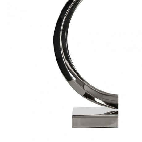Dankel Table Lamp with Single Ring Base Silver