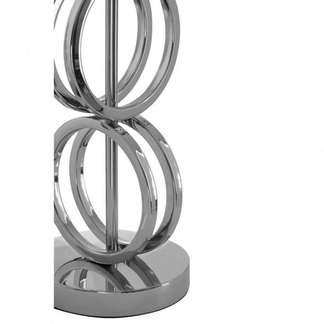 Dankel Table Lamp with Multi Ring Base Silver