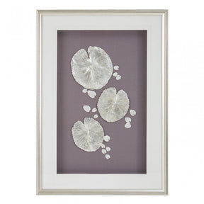 Silver Leaf Design Framed Wall Art Silver