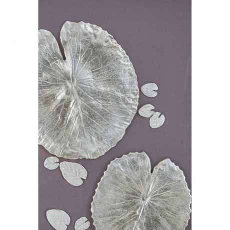 Silver Leaf Design Framed Wall Art Silver