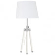 Halia Nickel Finish Table Lamp Silver