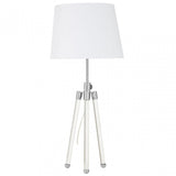Halia Nickel Finish Table Lamp Silver