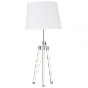 Halia Nickel Finish Table Lamp Silver