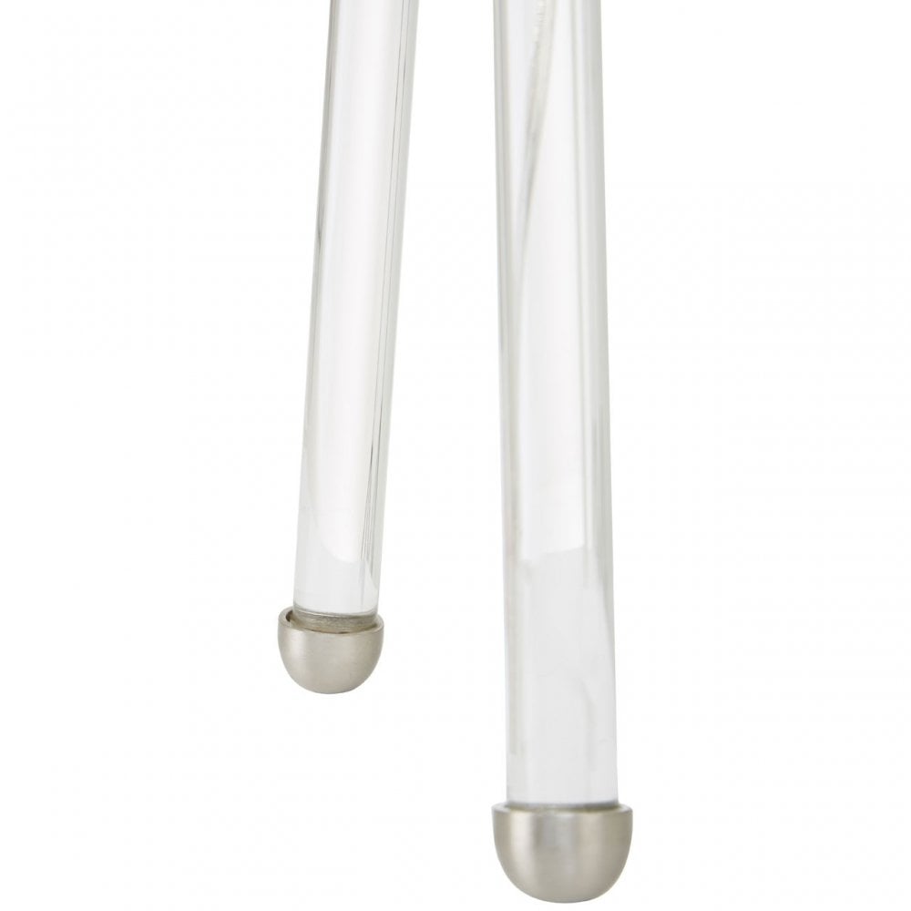 Halia Nickel Finish Table Lamp Silver