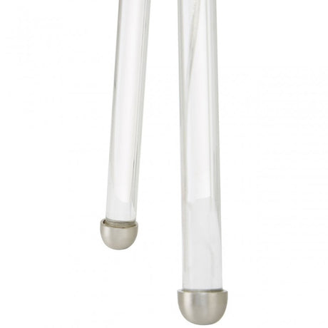 Halia Nickel Finish Table Lamp Silver