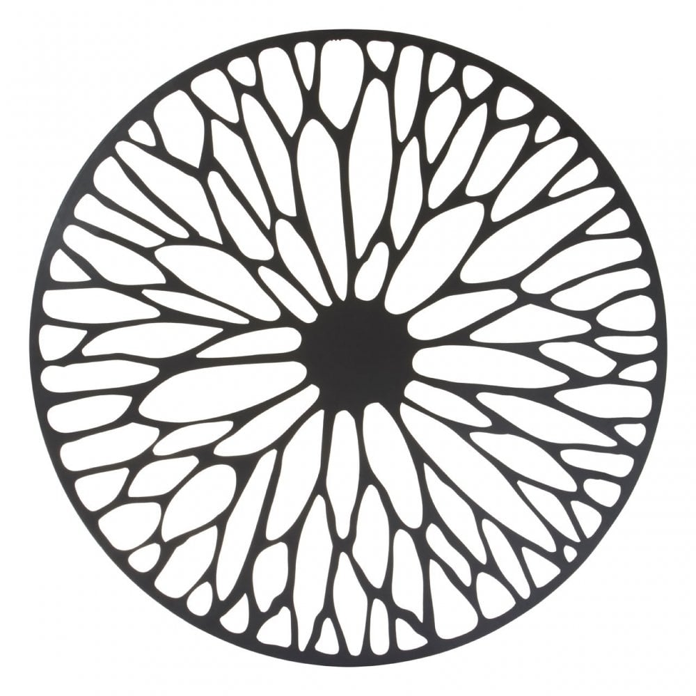 Duchess Large Floral Design Wall Art Black