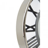 Geoi Nickel Finish Pocket Style Wall Clock Black