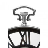 Geoi Nickel Finish Pocket Style Wall Clock Black