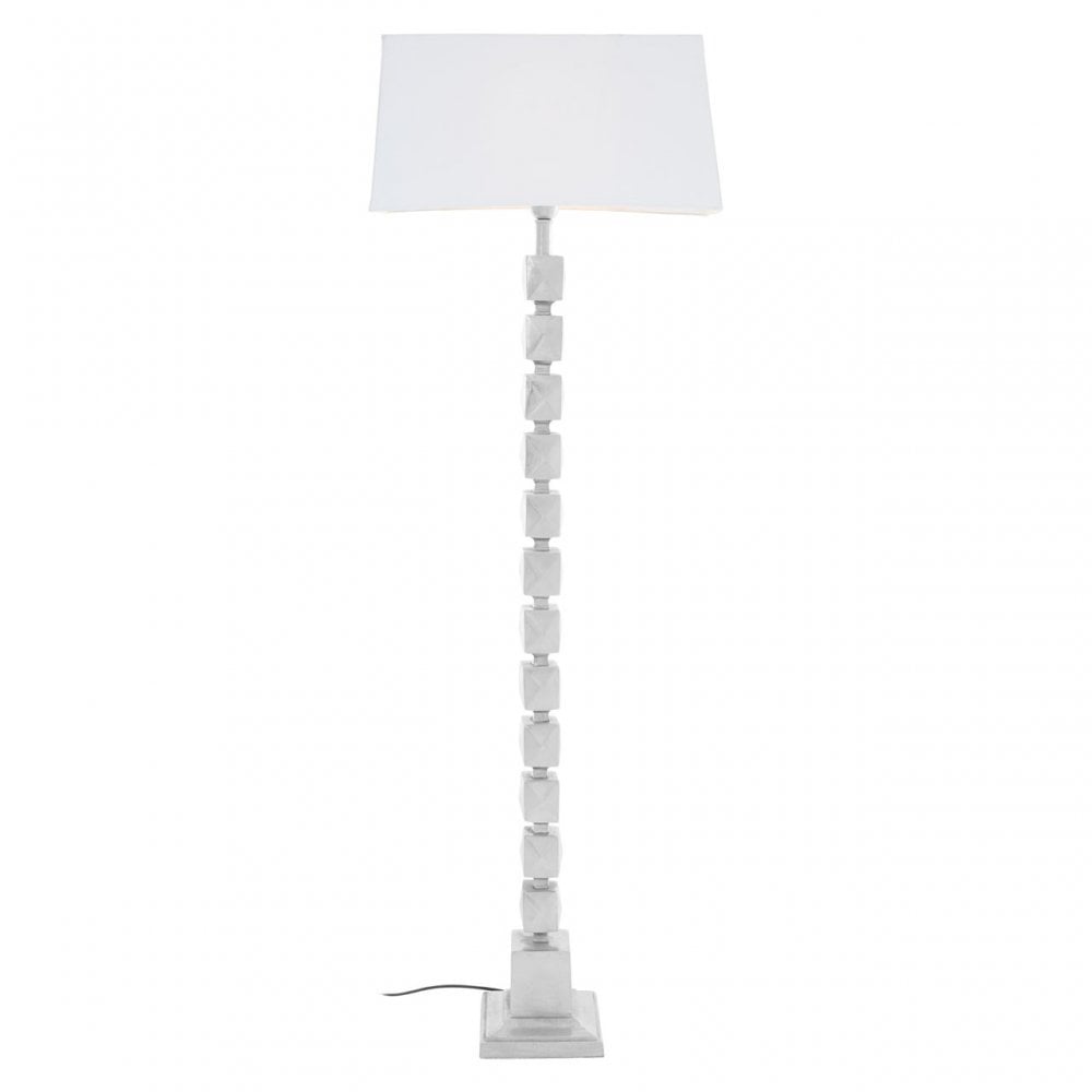 Macey Large Faceted Table Lamp Silver