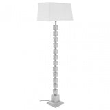 Macey Large Faceted Table Lamp Silver
