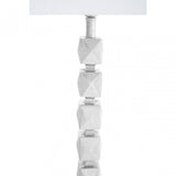 Macey Large Faceted Table Lamp Silver