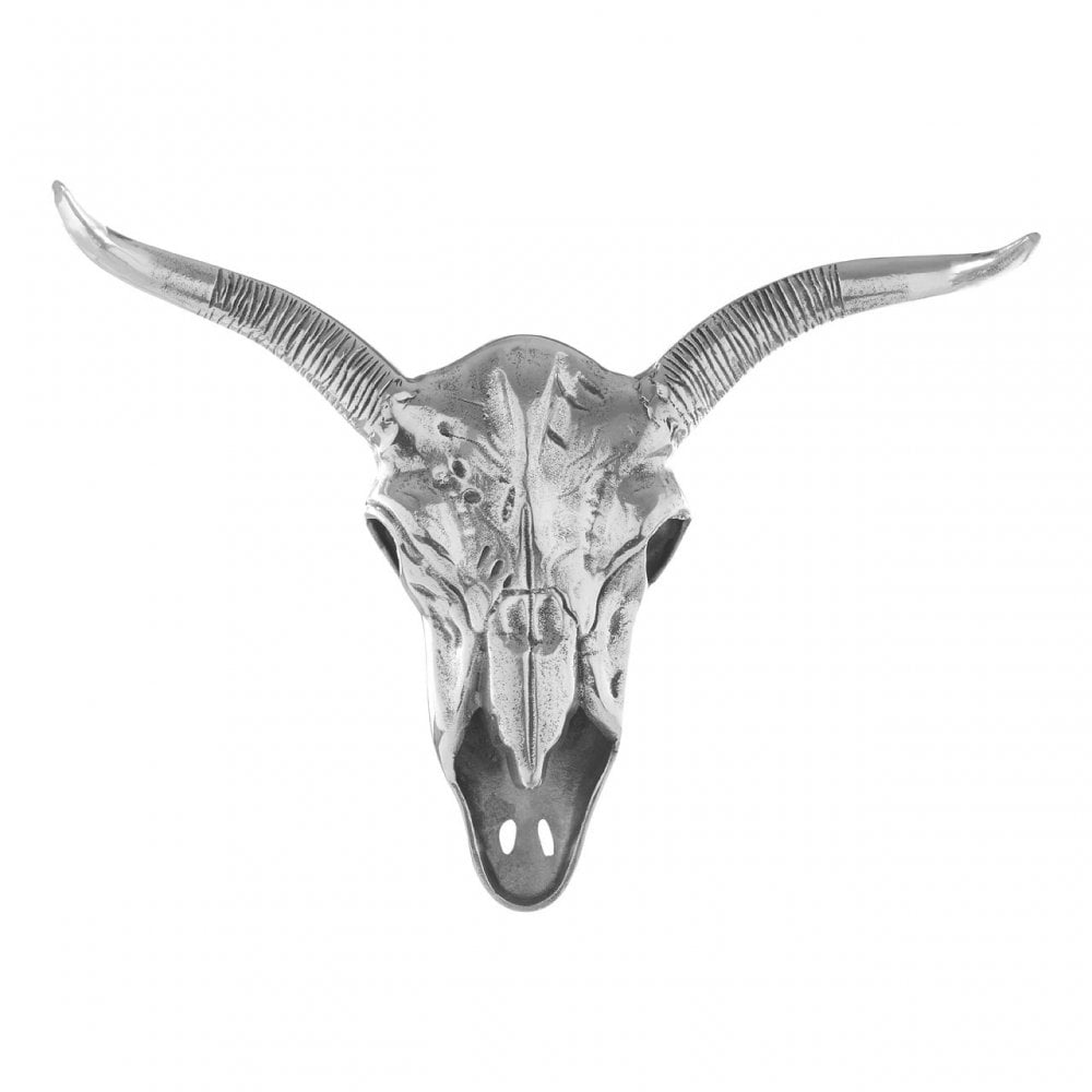 Wall Mounted Skull Silver