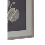 Silver Leaf Design Framed Wall Art Silver